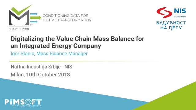 Digitalizing the Value Chain Mass Balance for an Integrated Energy Company