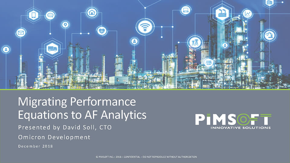 Migrating Performance Equations to AF Analytics