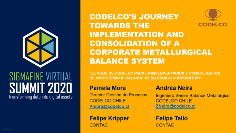 Codelco’s journey to implement and consolidate a Corporate Metallurgical Balance System
