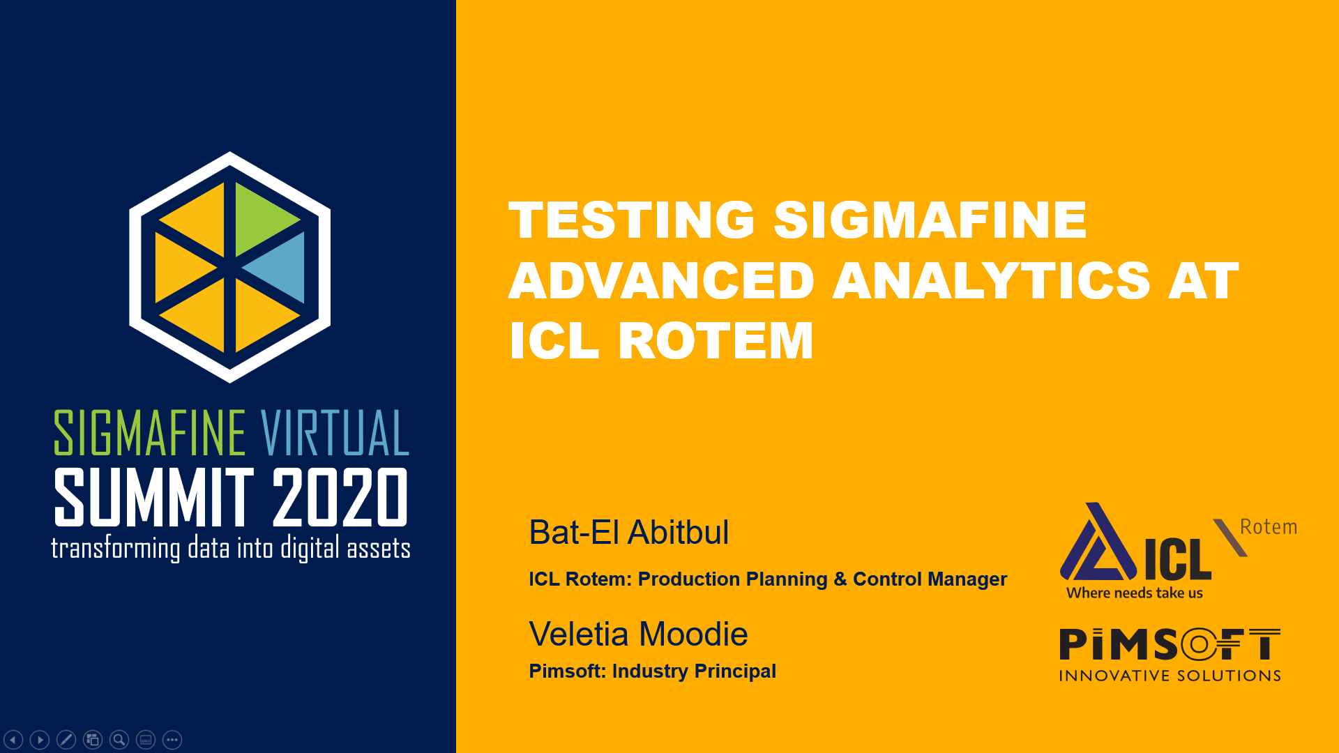 ICL Rotem tests Sigmafine advanced analytics