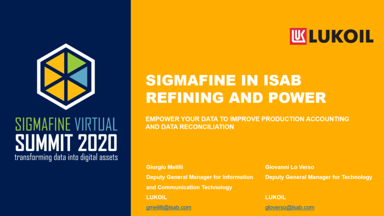 Sigmafine in ISAB refining and power generation