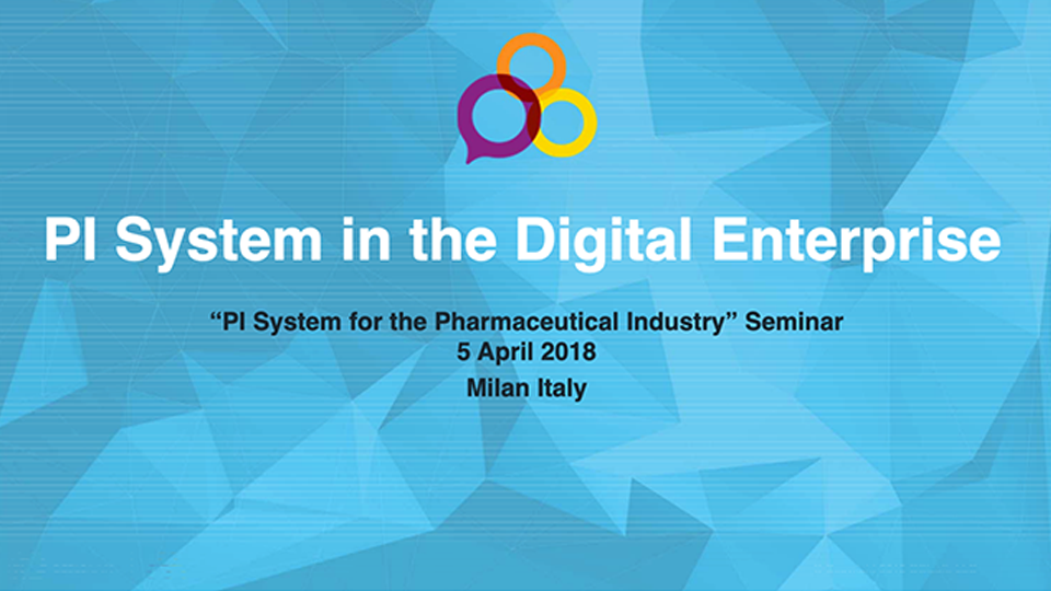 Pimsoft – Material Balance and Cost Tracking in a Pharmaceutical Plant Using OSIsoft Infrastructure and Sigmafine Technology (OSI-Pharmaceuticals-Milan-2018)