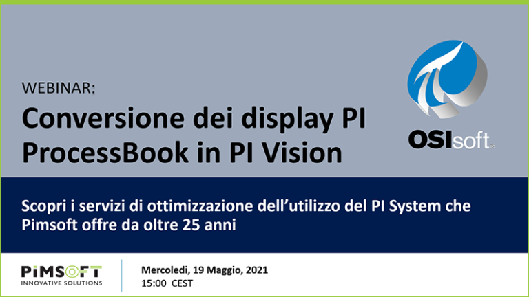 Conversione dei display PI ProcessBook in PI Vision